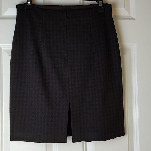 St John Collection Houndstooth Skirt Black Brown - Picture 5 of 7